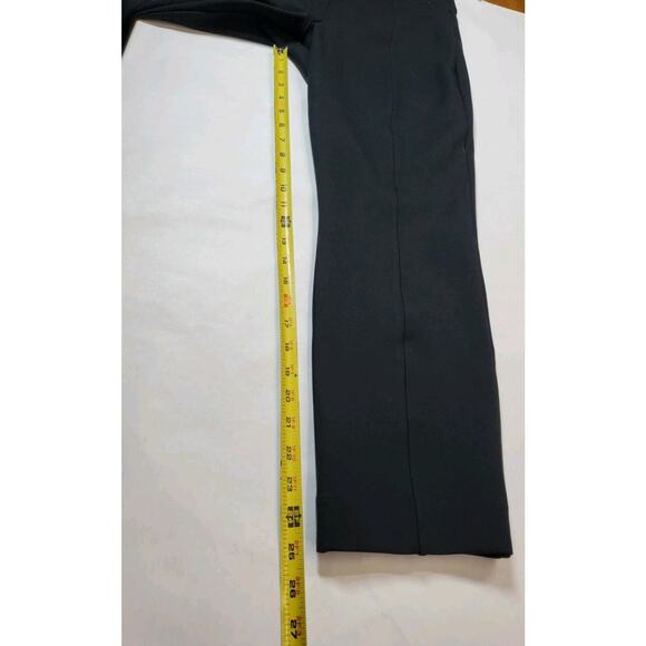 SPANX Ponte Tab Front Ankle Straight Pants Womens Medium BLACK Gold Buttons - Picture 12 of 14